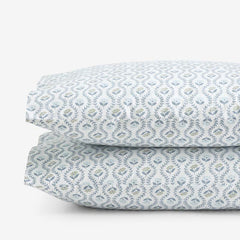 Tira Floral Classic Cool Cotton Percale Pillowcase Set - Flower Green, Standard