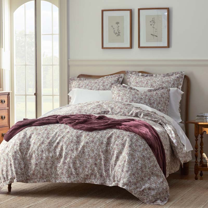 Joyful Floral Classic Smooth Sateen Comforter - Beige, Twin/Twin XL