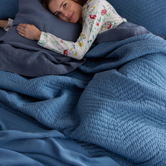 Voile Sham - Smoke Blue, Euro