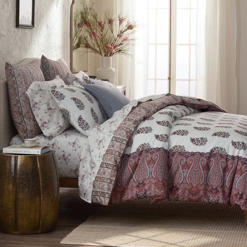 Aadrika Premium Smooth Sateen Sham - Burgundy, Euro