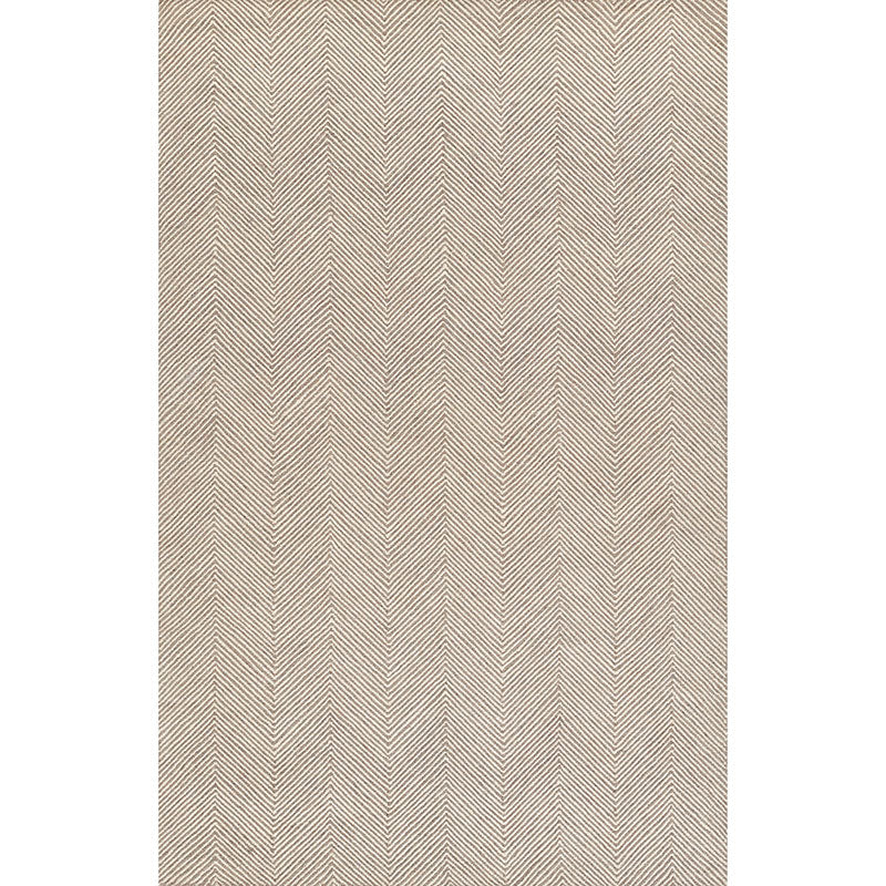 Herringbone Hand Tufted Wool Rug - Taupe, 5' x 8'