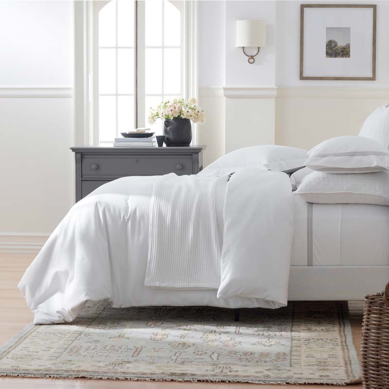 Premium Cool Supima® Cotton Percale Duvet Cover - White, Twin/Twin XL