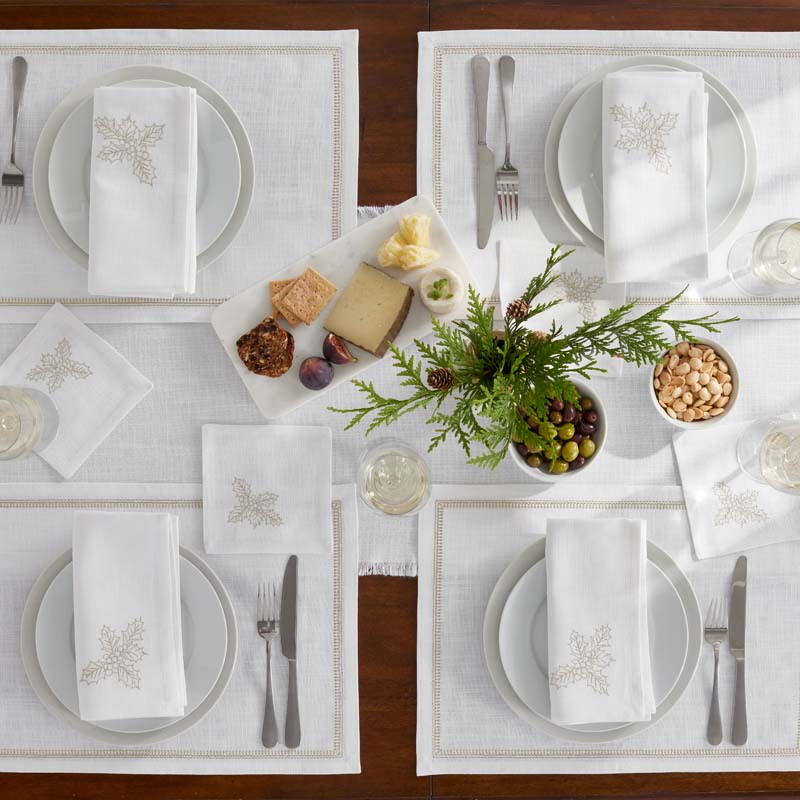 Metallic Napkins, Set of 4 - Holly