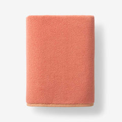 Reversible Solid Bath Towel - Coral