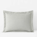Classic Stripes and Plaids Cool Yarn-Dyed Cotton Percale Sham - Stripe Green, King