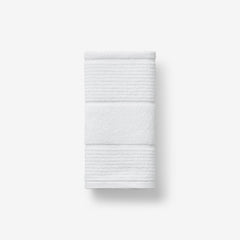 Textured Stripe Hand Towel - White