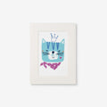 Stylish Cats Wall Art - Blue