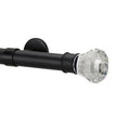 Facets Finial and 1" diameter Rod Set - Black, 72"