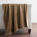 Cotton/Acrylic Fleece Throw - Gold