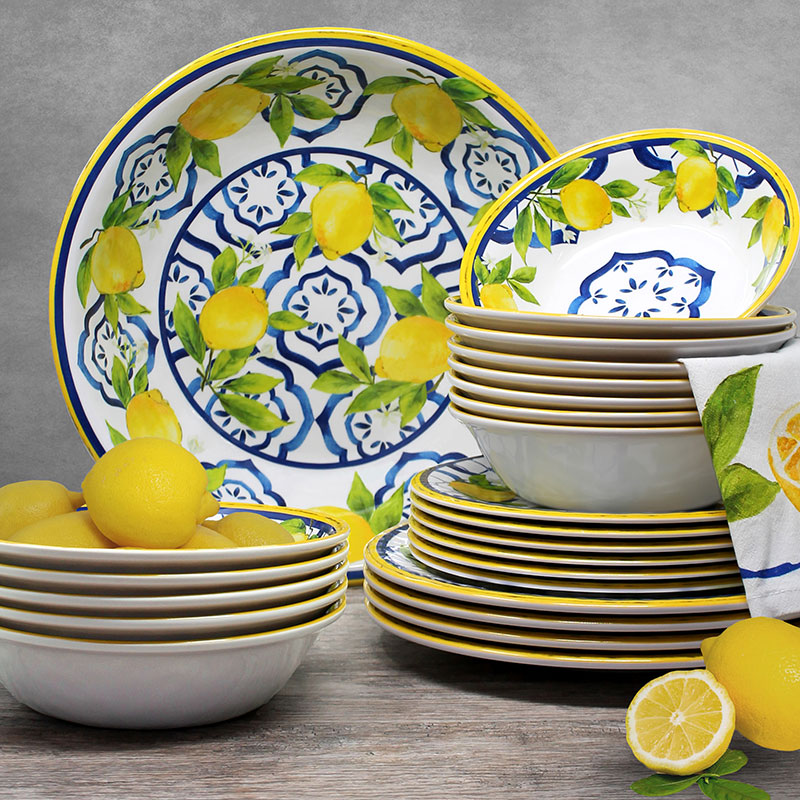 Palermo Melamine Dinner Plates, Set of 4