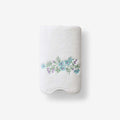 Embroidered Scallop Hand Towel - Flower