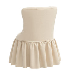 Velvet Ruffle Chair - Pearl