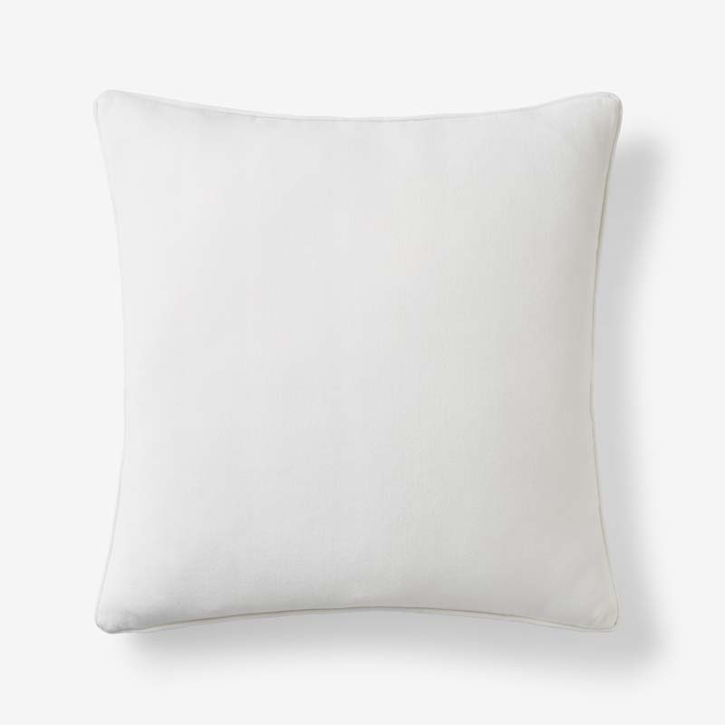 Velvet Decorative Square Pillow Cover - Cream, 20 in. x 20 in.