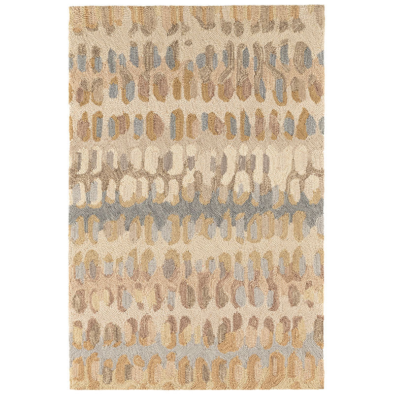 Paint Chip Hand Hooked Wool Rug - Natural, 5' x 8'