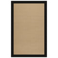 Sunbrella Narrow Stripe Bordered Indoor/Outdoor Rug - Black, 2' x 3'