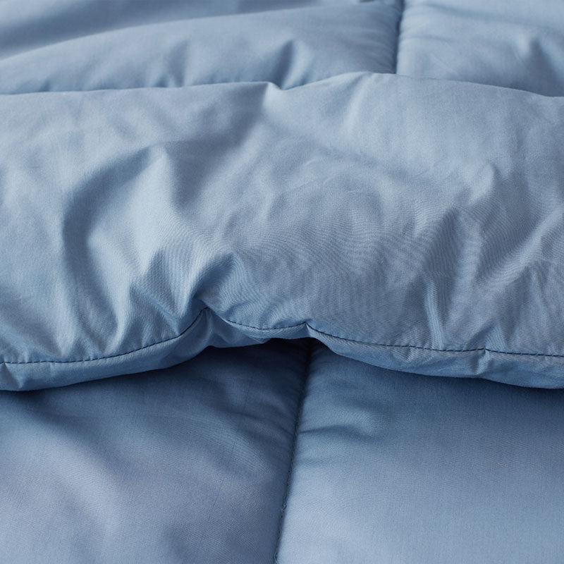 Classic Cool Cotton Percale Comforter - Slate Blue, Full/Queen