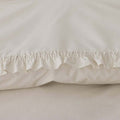 Solid Ruffle Garment Washed Cotton Percale Pillowcase Set - Buff, Standard