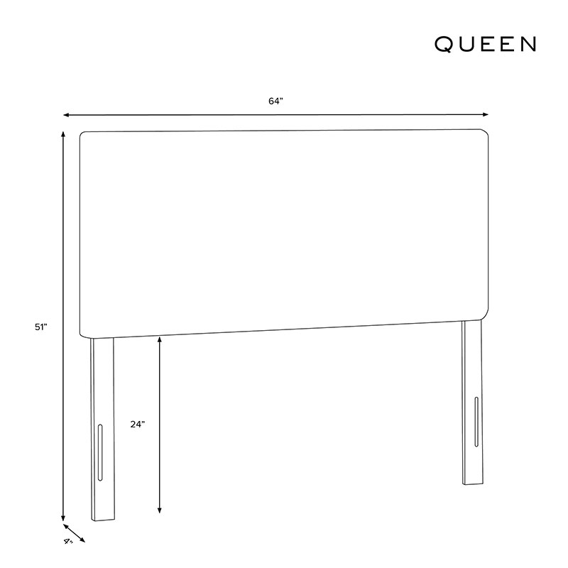 Sutton Textured Linen Headboard - Pumice, Queen