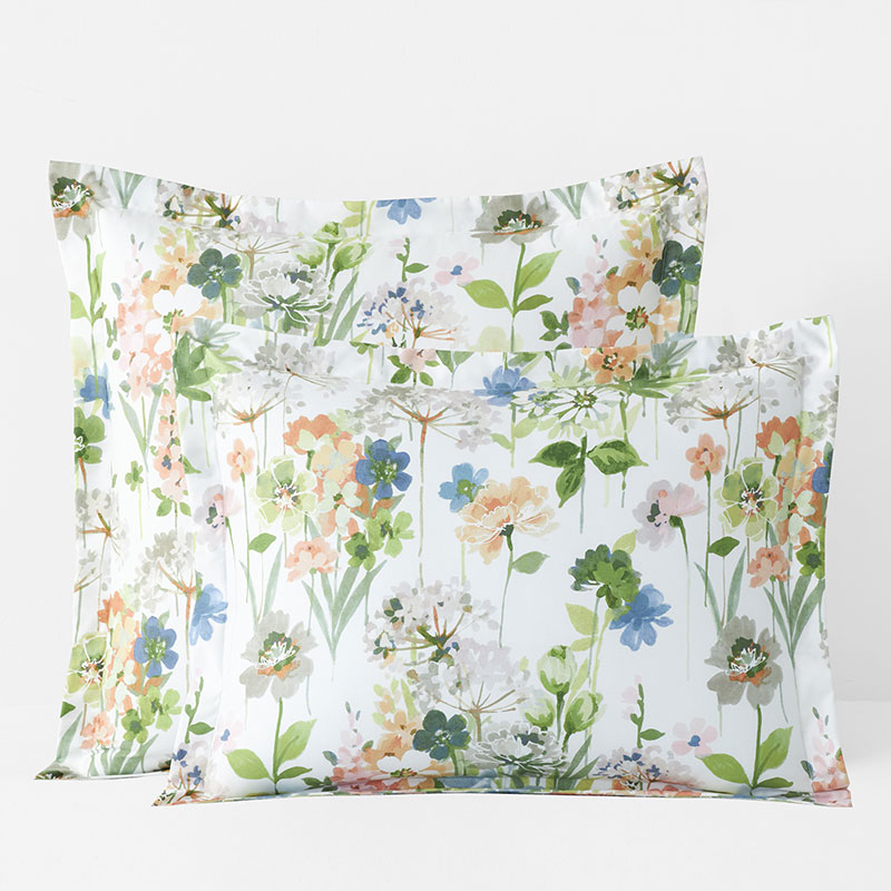 Tania Floral Premium Smooth Wrinkle-Free Sateen Sham - Ivory Multi, Standard