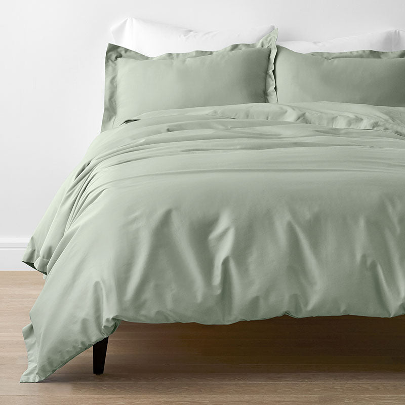 Classic Smooth Rayon Made From Bamboo Sateen Bed Duvet Cover - Tarragon, Full