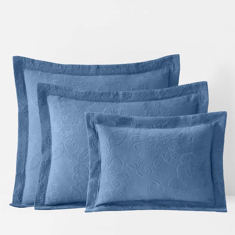 Putnam Cotton Matelassé Sham - Denim