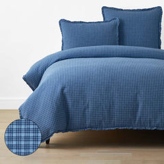 Classic Plaids Yarn-Dyed Cotton Duvet Cover - Katherine Plaid, Full