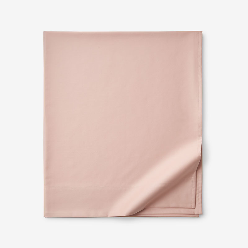 Premium Smooth Supima® Cotton Wrinkle-Free Sateen Flat Bed Sheet - Rose, Deep Pocket Cal. King