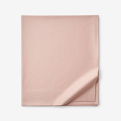 Premium Smooth Supima® Cotton Wrinkle-Free Sateen Flat Bed Sheet - Rose, Deep Pocket Queen