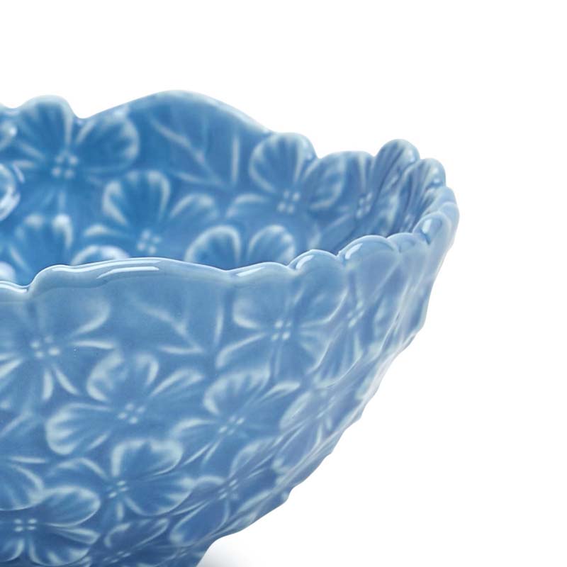 Hydrangea Dip Bowls, Set of 3 - Blue