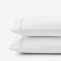 Dorset Stripe Luxe Smooth Egyptian Cotton Sateen Pillowcase Set - Taupe, King