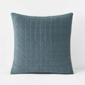 Tufted Stitch Velvet Quilted Sham - Mineral Blue, Euro