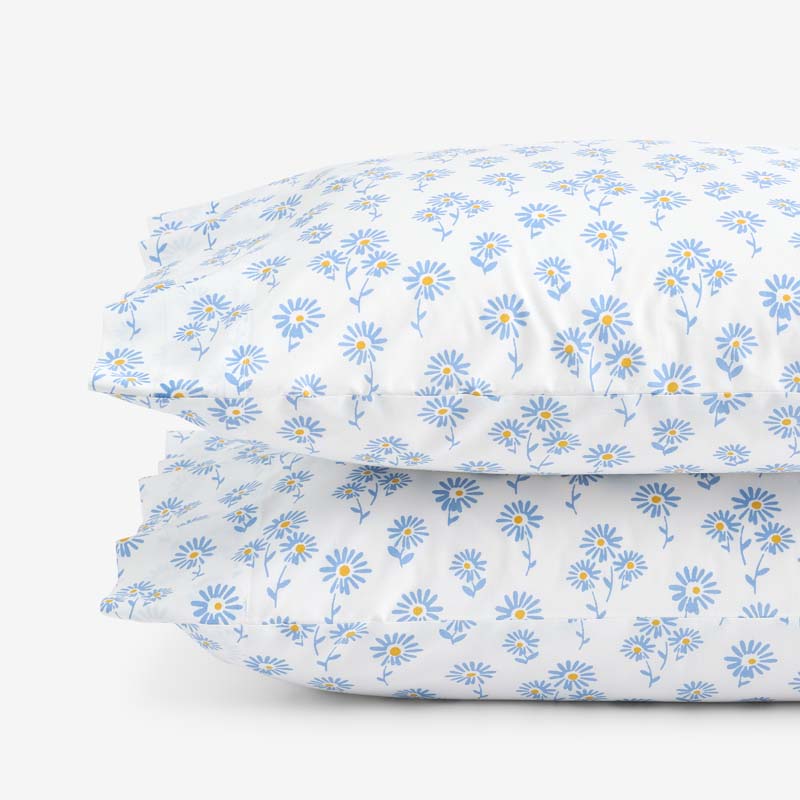 Isadora Classic Cool Cotton Percale Pillowcase Set - Flower, Standard