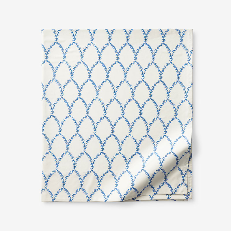 Laurel Classic Smooth Sateen Flat Bed Sheet - Blue, King/Cal King