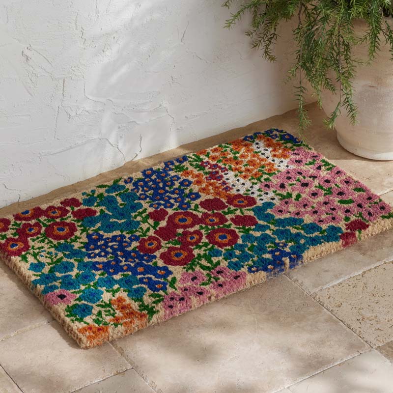 Summer Novelty Coir Doormat - Flower, 24 in. x 36 in.