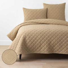 Waffle Quilt - Wheat, Twin/Twin XL