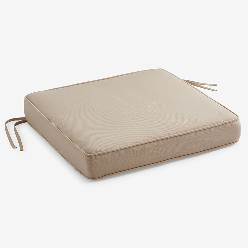 Replacement Boxed Edge Chair Cushion - Antique Beige, 20 in. x 20 in.