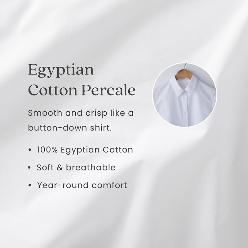 Scallop Embroidered Premium Cool Egyptian Percale Sham - Green, Standard