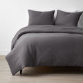 T-Shirt Soft Jersey Knit Duvet Cover Set - Dark Gray, Twin