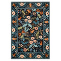Les Fleur Wool Rug - Black, 2' 6" x 7' 6" Runner