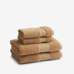 Regal Egyptian Cotton 4-Piece Bath & Hand Towel Set - Golden Honey