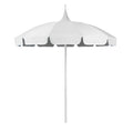 Round Solid Pagoda Outdoor Patio Umbrella, Fiberglass with Push Lift - Natural, 8.5'