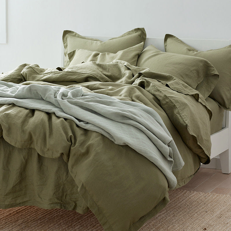 Gossamer Cotton Blanket - Thyme, Twin/Twin XL