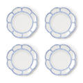 Faux Bamboo Border Melamine Salad Plates, Set of 4 - Light Blue
