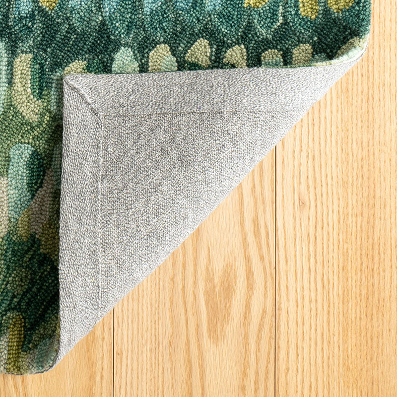 Paint Chip Hand Hooked Wool Rug - Moss, 2' x 3'