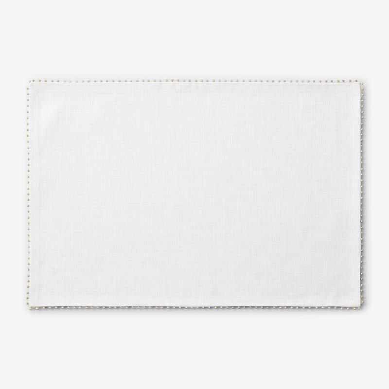 Pom Fringe Placemats, Set of 4 - Metallic Gold