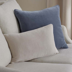 Velvet Decorative Lumbar Pillow Cover - Sand, 12 in. x 21 in.