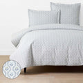 Tira Floral Classic Cool Cotton Percale Duvet Cover - Flower Green, Twin/Twin XL