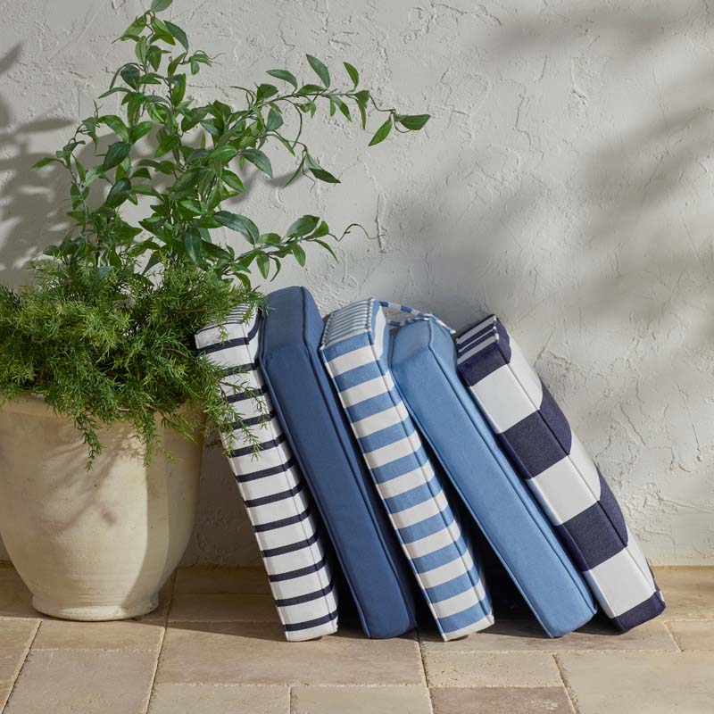 Replacement Boxed Edge Chair Cushion - Sapphire, 16 in. x 15 in.
