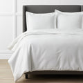 Classic Ultra-Cozy Cotton Velvet Flannel Solid Duvet Cover - White, Twin/Twin XL
