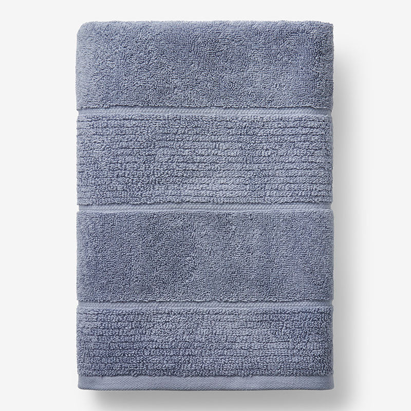 Textured Stripe Bath Sheet - Blue Mist